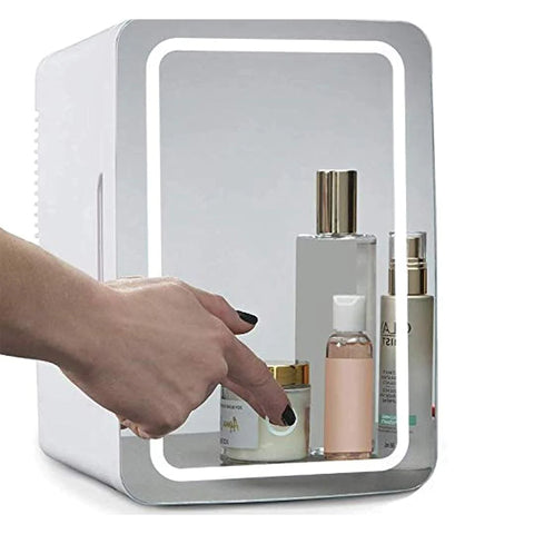 Mini Portable Cosmetics Storage Refrigerator With LED Lighting Glass