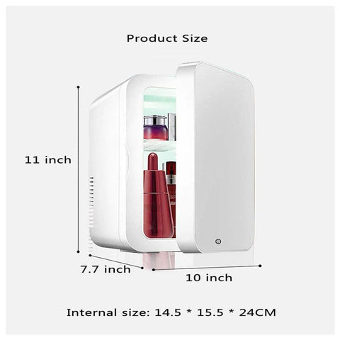 Mini Portable Cosmetics Storage Refrigerator With LED Lighting Glass