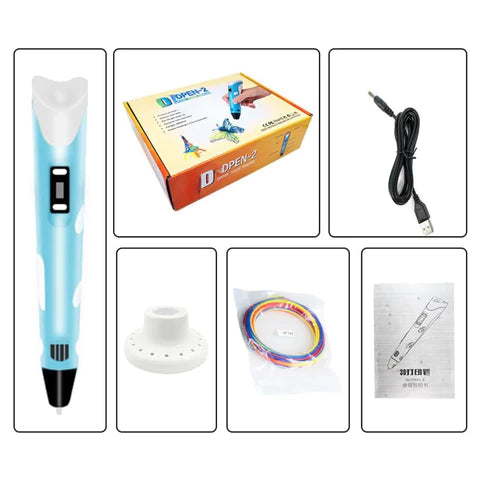 3D Printing Pen For Kids With Adjustable Speed And Temperature