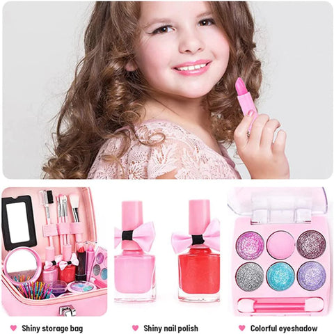 Classic Kids Makeup Set Washable And Nontoxic Cosmetic Toys For Little Girls