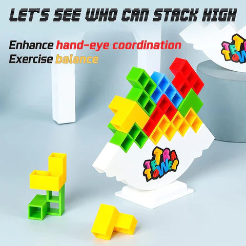 Tetra Tower Balance Stacking Blocks Game