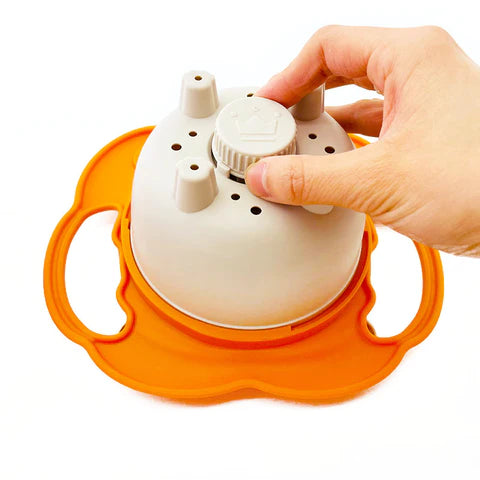 360 Rotate Spill-Proof Solid Feeding Bowl