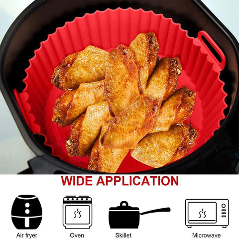 4 Pack Non Stick Silicon Air Fryer Pot