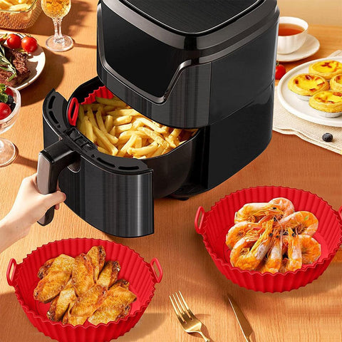 4 Pack Non Stick Silicon Air Fryer Pot