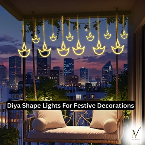 Viewstar Diya Lights for Diwali - Traditional LED Diya Light for Festive Decoration - Reusable and Eco-Friendly, Indoor & Outdoor Safe Lighting for Home Decor, Office, Temple, Patio, and Balcony